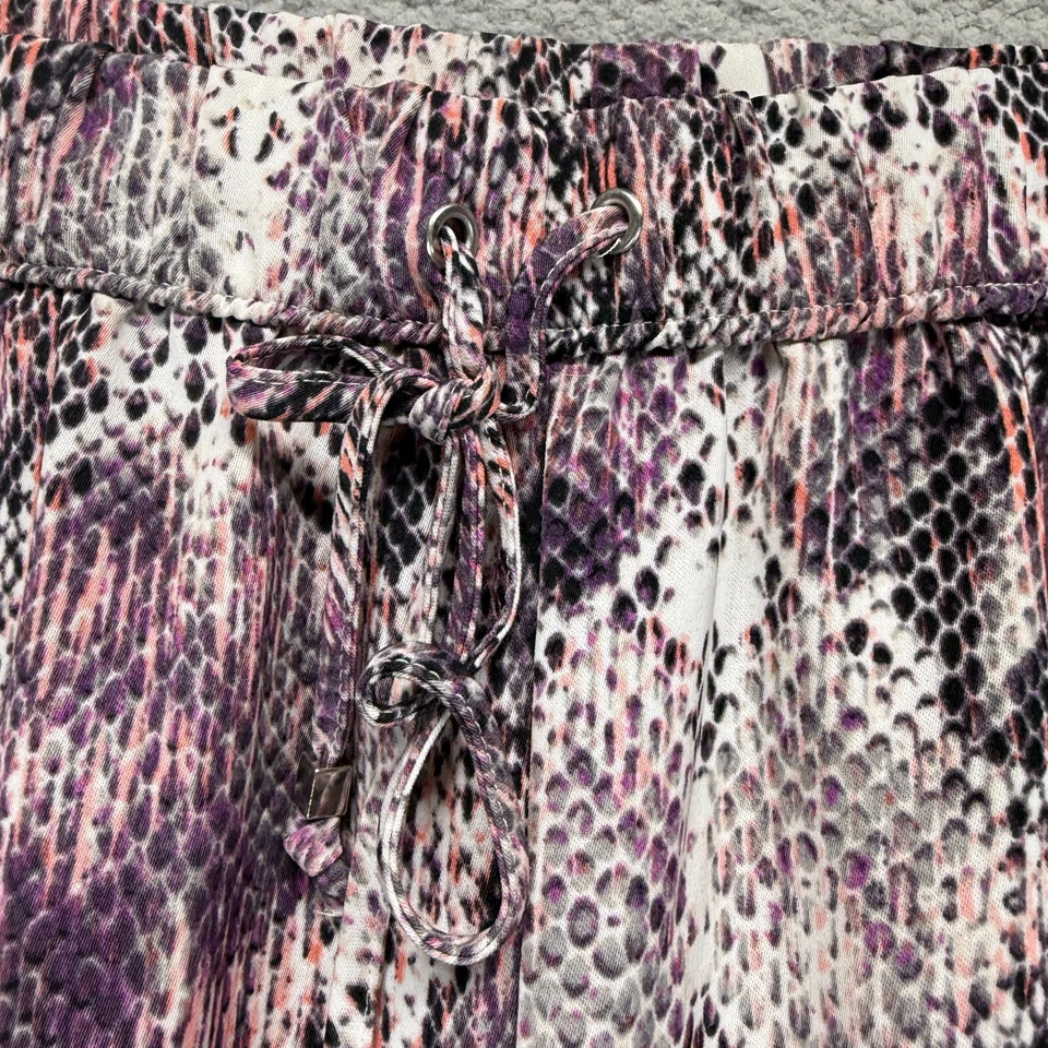 Женские штаны для бега Jennifer Lopez фиолетовый принт змеиная кожа эластичный пояс карман M - Изображение 2 из 4