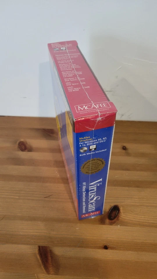 McAfee VirusScan for Win 95 / NT CD & 3.5" Disks Vers. 3.1x ~ New SEALED Vintage - Image 3 of 4