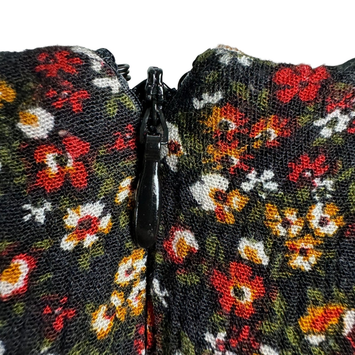 Altar'd State Dress Women's Large Brown Floral Long Sleeve Sweetheart Fit  Flare