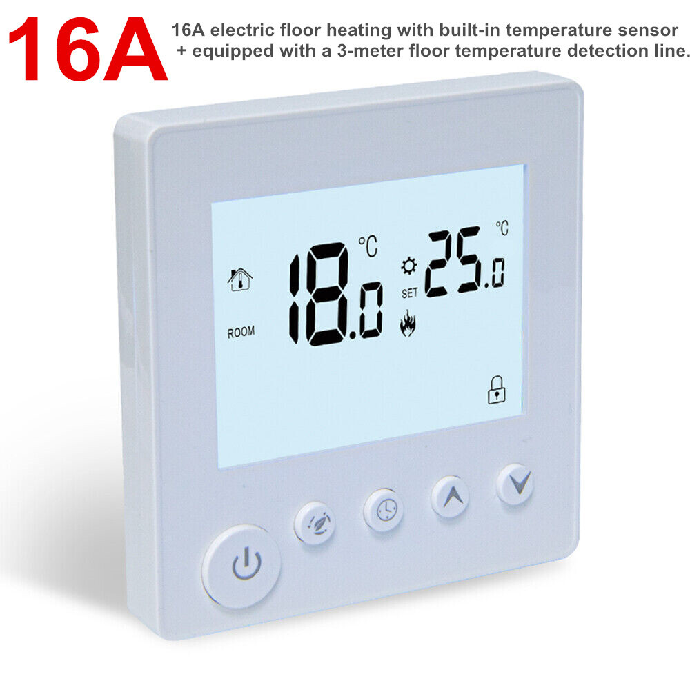 16A/3A Room Thermostat Digital Room Temperature Controller-LCD Room Heating  Set | eBay
