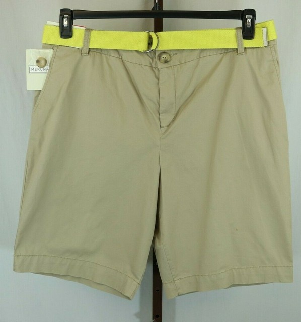 Merona Womens Ladies Khaki Beige Belted 