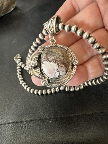 Mens Womens Wild Horse Turquoise Pendant Navajo Sterling Silver Necklace 17802 - 第 15/15 張圖片