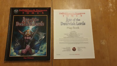 Axe of the Dwarven Lords Forgotten Realms AD&D TSR + Map - Tome