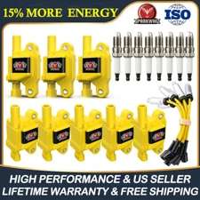 8Pack UF413 Ignition Coil + Spark Plug + Wire For Chevy Silverado 1500 Tahoe GMC