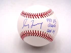 GREG MADDUX HOF 14, 3371 KS, 18X GG STAT SIGNED MLB AUTHENTIC BASEBALL AUTOGRAPH