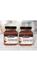 2 DeLallo Instant Espresso Powder for Baking/Drinks All Natural Instant Coffee
