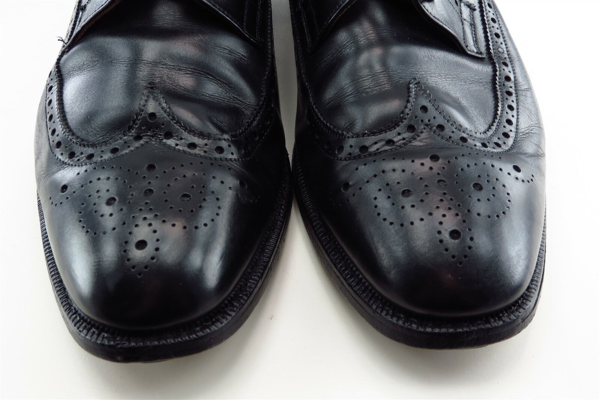 Cheany of England Shoes Sz 8.5 M Almond Toe Black Wingtip Oxfords Leather Men‎ Cheany of England Shoes Sz 8.5 M Almond Toe Black Wingtip  main image 2