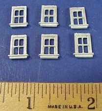HO/HOn3 SMALL 4 PANE WINDOWS WISEMAN MODEL SERVICES DETAIL PARTS #HO120