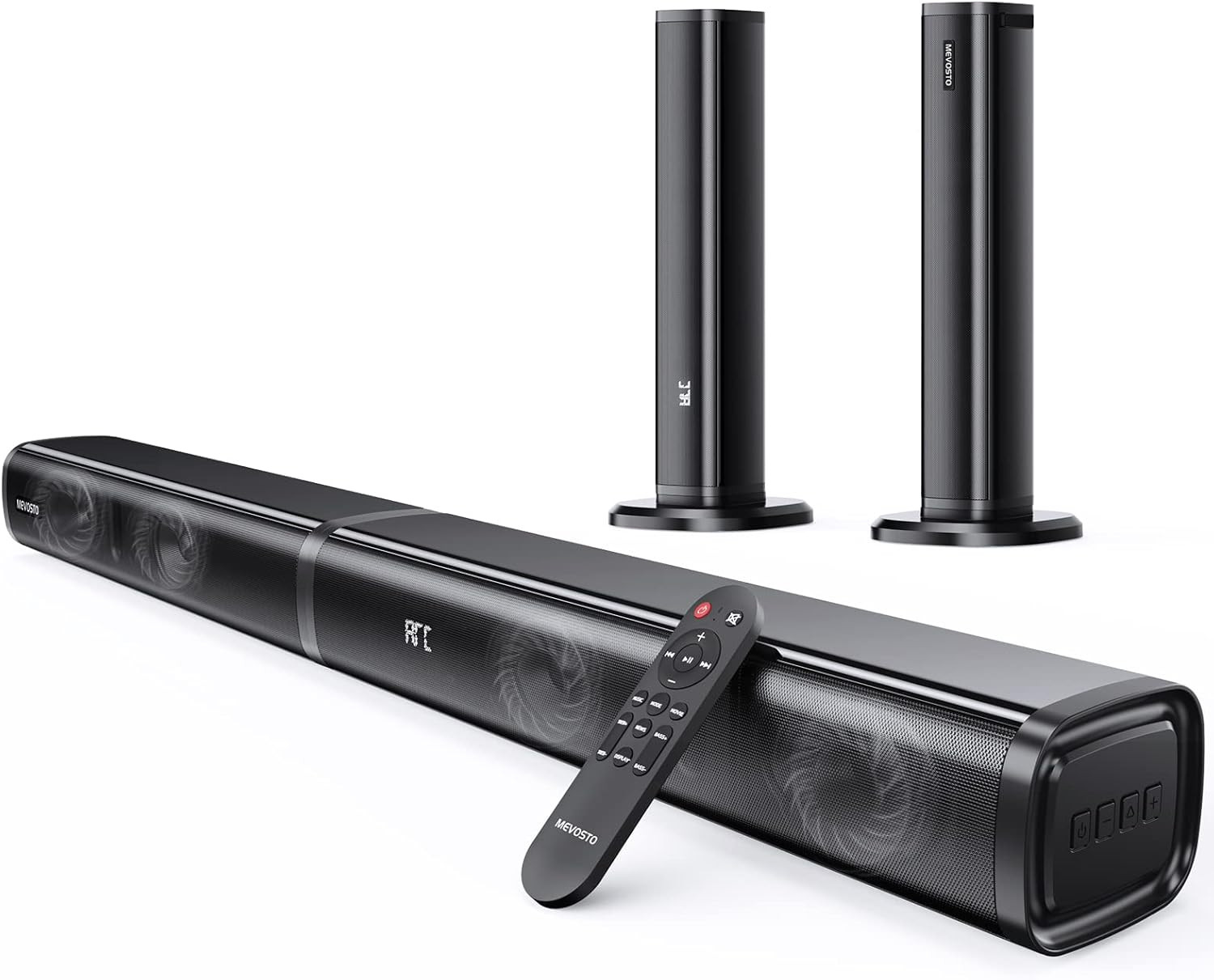 Soundbar 2 in 1 Soundbar per TV 2.2 Canale separabile 80W Doppi woofer integrati