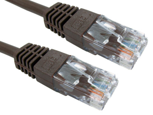 Cat 5e UTP 26 AWG Ethernet Network Cable Lead Brown 10 Metres - Picture 1 of 2