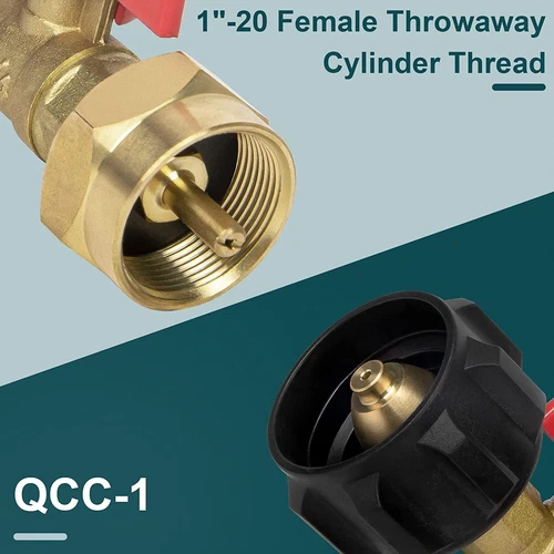 Propane Refill Adapter w/ON-Off Valve and Gauge Fill 1Lb Bottle From 5-40Lb Tank - Bild 10 von 13