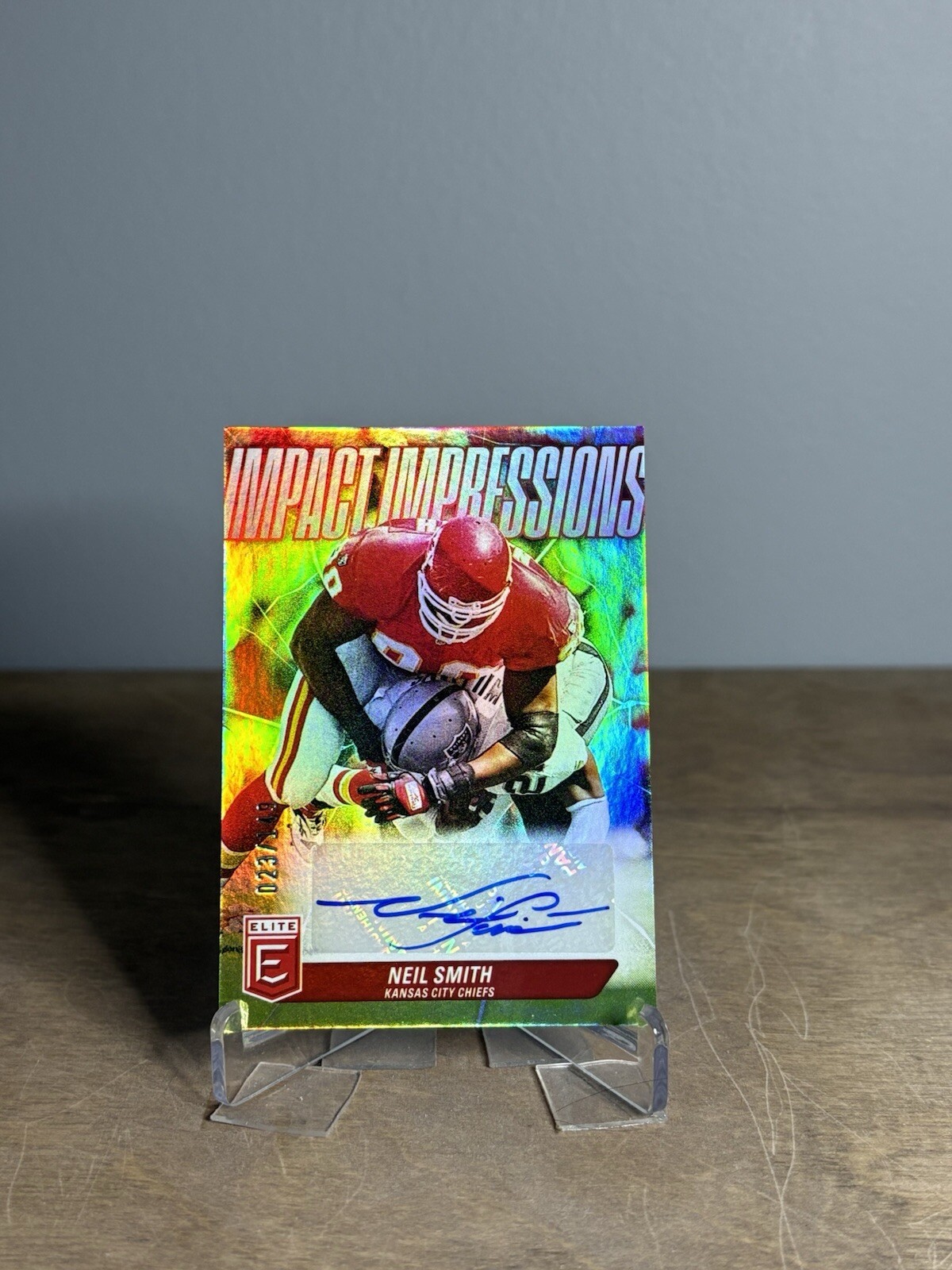 NM-MT 2024 Elite Impact Impressions Auto Holo /149 Neil Smith Kansas City Chiefs