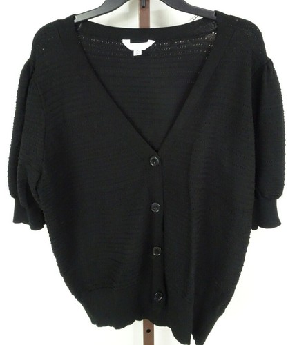 Short Sleeve Button Down Sweater 