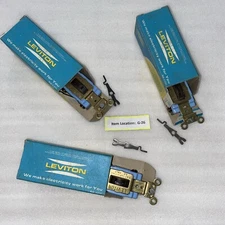 LEVITON Toggle Locking 2Pole Industrial Grade Grounding 15A 120-277VAC Lot of 3