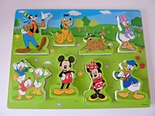 Disney Melissa  Doug Mickey Mouse  Friends Wooden Chunky Puzzle Goofy Donald