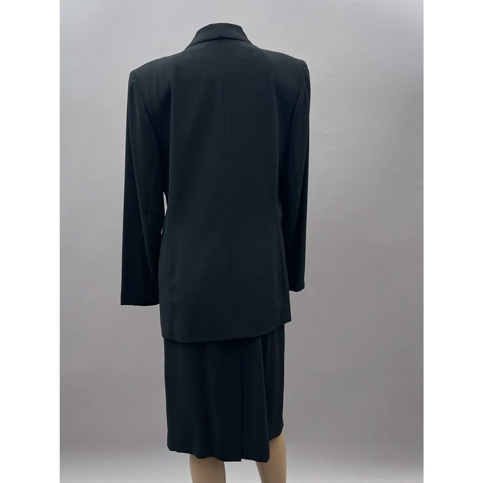 Conjunto de 2 piezas de falda traje Le Suit de colección para mujer 12 blazer negro lápiz carrera a medida Foto 4 de 4