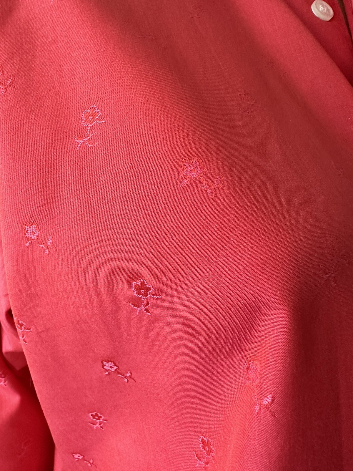 2000s Comme des Garcons Red Silky Apple and Check Print Shirt main image 0