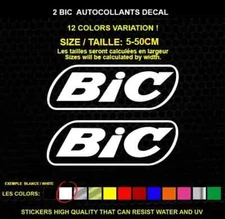 2 BIC Sticker Genuine Decal Sticker WATERPROOF STICKERS