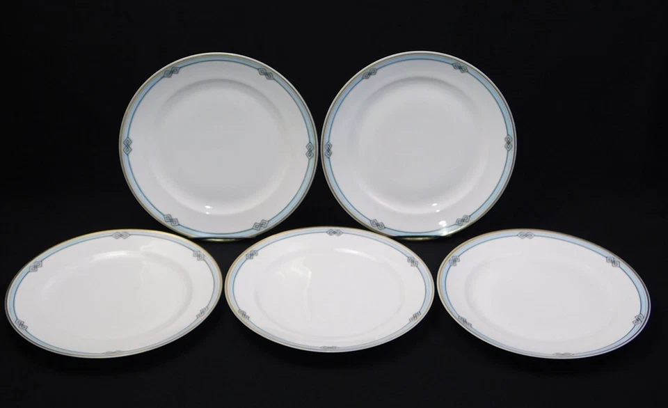5 platos de cena de colección Meito MELBOURNE Art Deco pintados a mano Nippon Japón 9,75" Foto 2 de 4