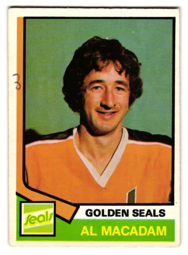 1974-75 O-Pee-Chee #301 Al MacAdam California Golden Seals RC OPC SKU#VS1110