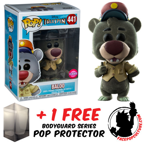 FUNKO POP DISNEY TALESPIN BALOO FLOCKED #441 EXCLUSIVO + PROTECTOR POP GRATUITO - Imagen 1 de 1