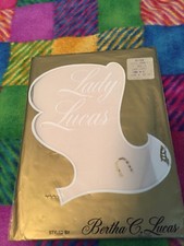 1 Pair Vintage Lady Lucas Luna Mist Garter Stockings 9 Mesh