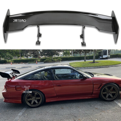 57'' Car Rear Trunk Spoiler GT Style Wing Glossy Black For 1989-1998 Nissan 240SX
