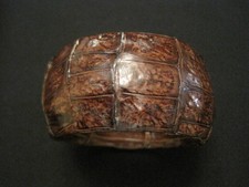 Embossed Faux Leather Wrap Bangle Bracelet 1 1/2" wide and 8" around