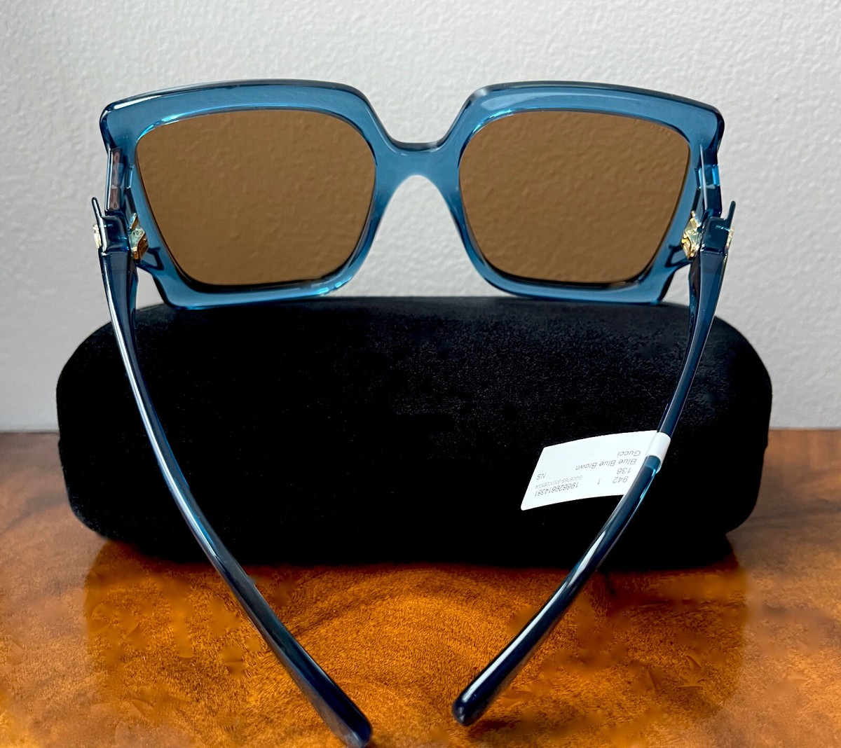 小物 GUCCI sunglasses Blue Square Frame Gucci Eyewear logo-print square-frame Sunglasses | Blue | FARFETCH