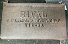 Antique Rival Challenge Stove Works CHICAGO Part, SIGN RARE NEAT OLD