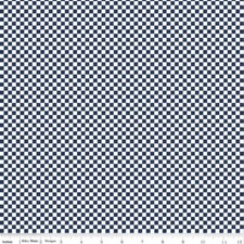 Riley Blake Check Please C820 Navy Cotton