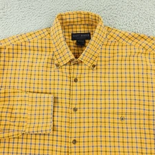 Scott Barber Shirt Mens Large Yellow Business Casual Classic Travel