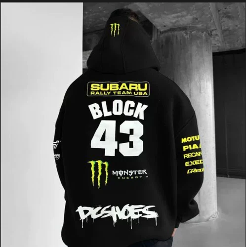 New Mens Fashion Monster Energy Sweater Sweat Suit Black Multicolor Design - Picture 17 of 40