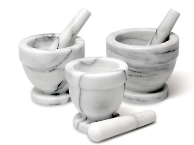 Mortier Avec Pilon, En Marbre GRIS FONCE