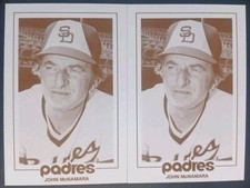 1977 SCHEDULE CARDS [2] SAN DIEGO PADRES JOHN MCNAMARA NM/MT 04119