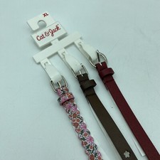 Cat  Jack Girls 3-Pack Multicolor Floral Belts Sz Extra Large 34 Inches NWT