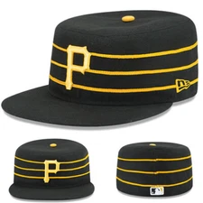 New Era Pittsburgh Pirates Fitted Hat MLB Authentic ALT2 2017 Pillbox Stripe Cap