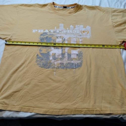 Vintage Phat Farm klassisches amerikanisches Flavagelb 2XL T-Shirt - Bild 6 von 11