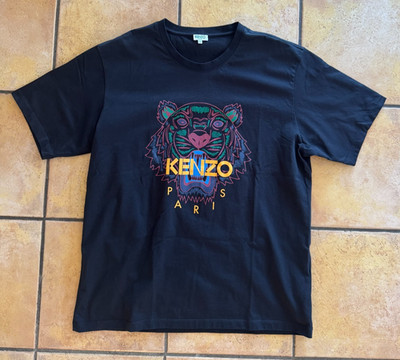 Original KENZO Paris Tiger T-Shirt Schwarz Gr. XXL - Top Zustand