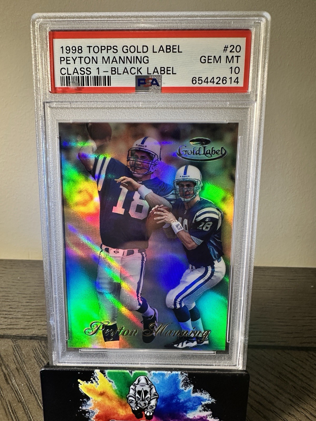 Peyton Manning Topps Gold Label Class 1 #20 Class 1-Black Label