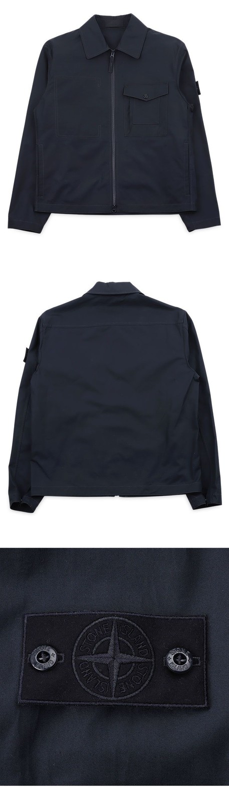 Stone Island Men's Shadow Badge Overshirt Zip Jacket 152100951 thumbnail 3