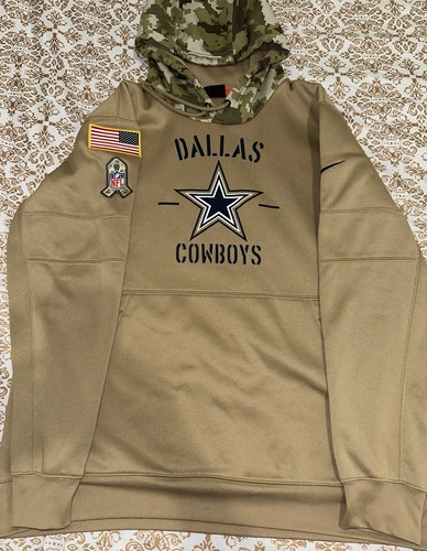Nike NFL Dallas Cowboys Salute to Service Camo Hood USA Flag Hoodie XL