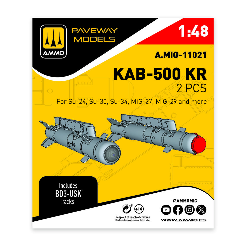 Ammo MIG A.MIG-11021 - 1/48 KAB-500 KR (2 Pcs) - New