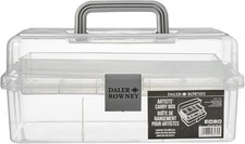 Daler-Rowney Artists' White Caddy Carry Storage Box for Art Supplies, 33 x 20 x