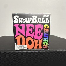 Schylling NeeDoh Snowball Crunch Tactile Squeeze Toy, White/Blue 3 26100YP