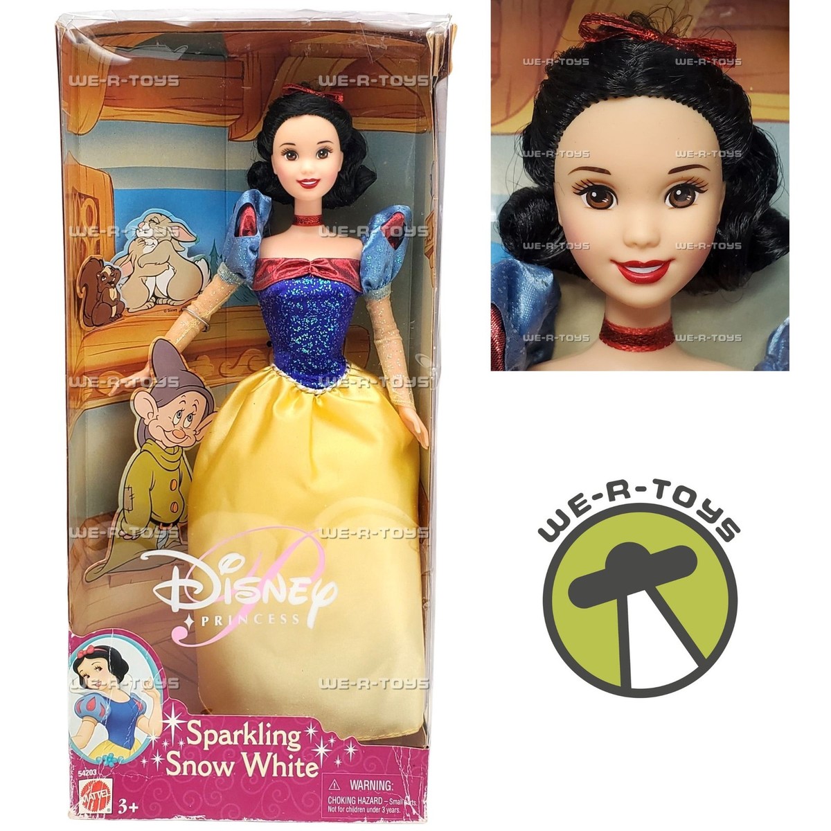 Disney Princess Sparkling Snow White Doll 2001 Mattel #54203