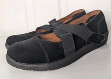 Vionic Womens Shoes Shelby Suede Mary Jane Flats Black Comfort Orthotic Size 8