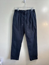 Todd Snyder Size/Small Navy Modern Chino Drawstring Trousers Cuffed