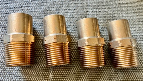 Lot of 4 - Viega 77982 ProPress Adapter Fitting 1" x 1" NPT FTG x M Male Bronze
