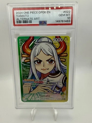 Yamato PSA 10 Alt Art Leader- One Piece OP06-022 Wings of the Captain English